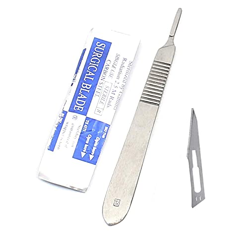 OdontoMed2011 10 Steril 20 Tek Kullanımlık Neşter Bıçakları ile Ücretsiz 4 Neşter Bıçak Sapı Tıbbi Diş