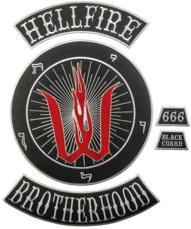 HELLFİRES Brotherhood Motosiklet Yama Ceket Tam Geri Nakış Özel