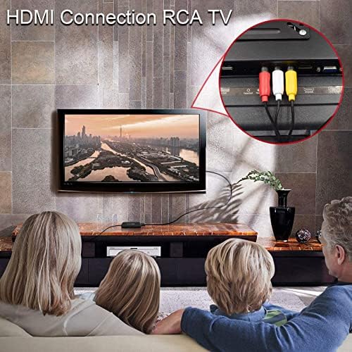 figatia HDMI AV dönüştürücü Video adaptörü PAL Eski TV HD Kutusu için Uyumlu