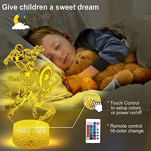 JMLLYCO Gece Lambası Çocuk Odası LED Dekor 3D Illusion Lamba Uzaktan kumanda ile / 16 Renk olarak Doğum Günü Hediyeleri veya