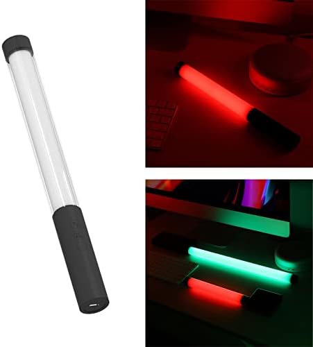 MagiDeal USB fotoğraf ışık özçekim ışık LED Dim ışık sopa düğme kontrolü renk değiştirme RGB dolgu ışığı-30 cm siyah