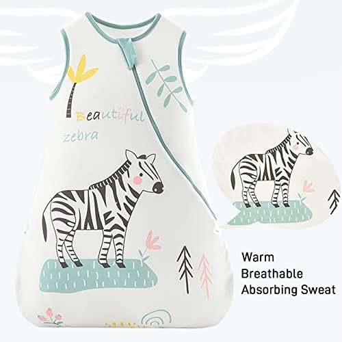 ZIGJOY Bebek Kış Giyilebilir Battaniye Kolsuz Bebek Uyku Tulumu ile Üç Yönlü Fermuar %100 % Pamuk Sıcak Yumuşak ve Nefes Bahar