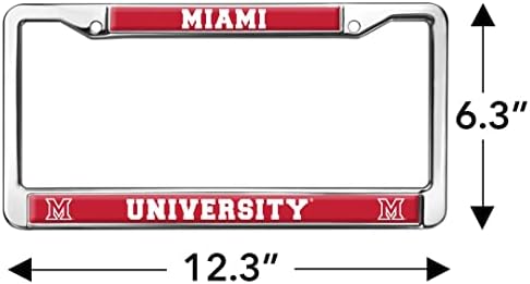 Grafik ve Daha Fazlası Miami Üniversitesi Okul Logosu Tam Boy Standart Plaka Metal Çerçeve