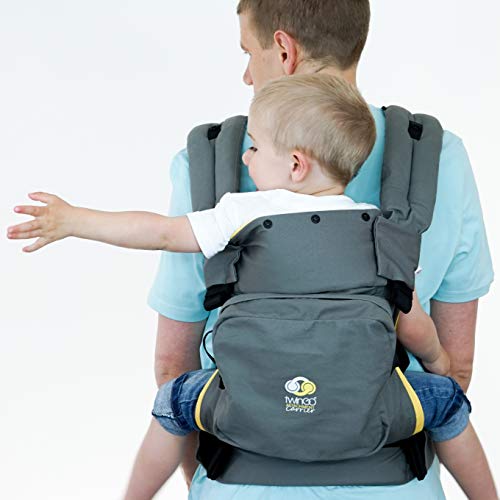 TwinGo Panel Genişletici (Mavi / Siyah) - Bebekler ve Küçük Çocuklar için Ekstra Baş ve Boyun Desteği Sağlamak üzere TwinGo Taşıyıcınızın