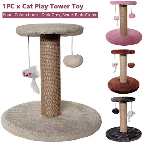 Pet Malzemeleri Kedi Eğlence Kulesi, Kedi Tırmanma Çerçeve Tırmalama Ağacı, Asılı Top Oyuncak ile Pet Oyuncak, Evcil Oyun Evi