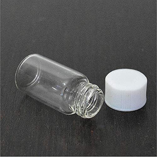 WYS-ŞİŞE, 100 Pcs 3 ml / 5 ml Cam Temizle Amber Küçük Ilaç Şişeleri Kahverengi Örnek Şişeler Laboratuvar Toz Reaktif şişesi Konteynerler
