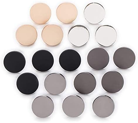 JIUYUE 5 Adet Yuvarlak Metal Shank Düğme Düğmeler Fit Giyim Coat Onarım Dikiş Dekor Düğmeleri Değiştirin (Renk: Kum Siyah 1,