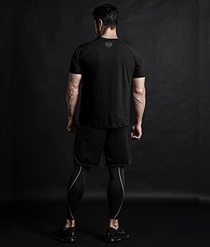 DRSKİN erkek Serin Hızlı Kuru Güneş Koruma Kısa Kollu Döküntü Guard Swim Spor Tee Gömlek UPF 50 +