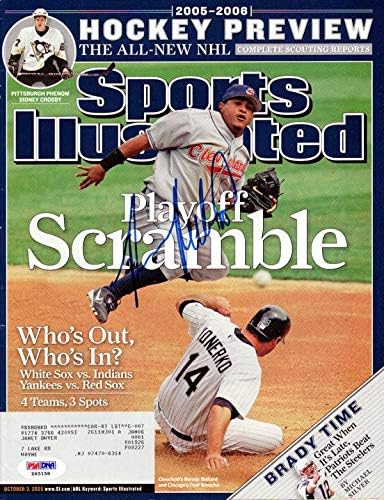 Ronnie Belliard İmzalı Sports Illustrated Dergisi Cleveland Indians PSA / DNA X65158-İmzalı MLB Dergileri