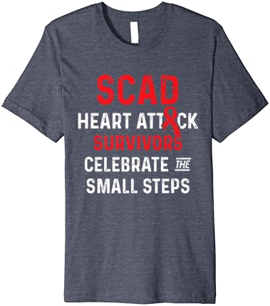 SCAD Kalp Krizi Survivor Savaşçı Farkındalık Prim T-Shirt