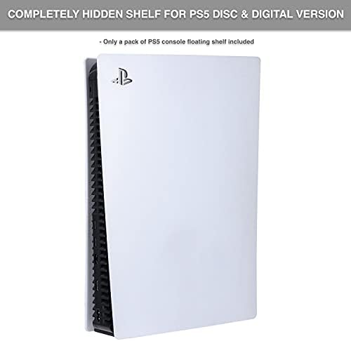 Zadıı Yüzer Duvar Montaj Kiti Playstation 5 ile Uyumlu, Ayarlanabilir Dayanıklı Kalın Alüminyum Braket PS5 Disk ve Dijital Versiyonu