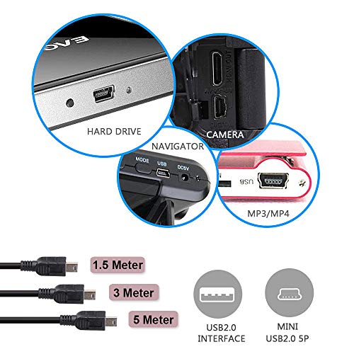 CoCocina 1.5 / 3 / 5M Mini 5P USB güç şarj kablosu Sony Playstation 3 oyun denetleyicisi için-3M