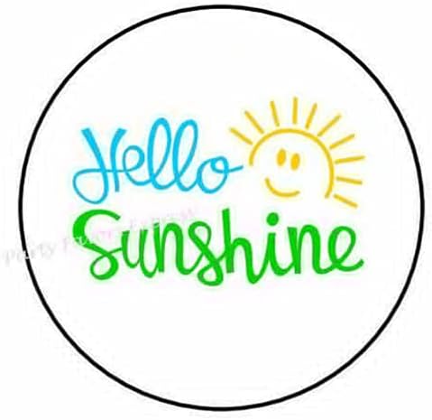 1.5 İnç Hello Sunshine Etiketler-Sunshine Etiketler-Çocuklar için Sunshine Etiketler Zarf Mühürler Etiketler-D AA61RK (180 Adet)