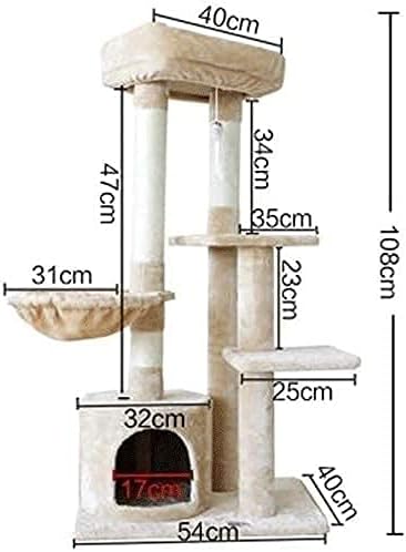 Haıeshop Kedi Ağacı tırmalama sütunu Kedi Kulesi Kedi Kapmak Kurulu Atlama Platformu Pet Kedi Oyuncak Malzemeleri Kedi Tırmanma