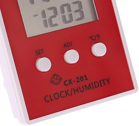 JJZXC Taşınabilir Dijital Termometre Higrometre Saat Sıcaklık Nem Test Cihazı Hava İstasyonu °C / °F Konfor Seviyesi Göstergesi