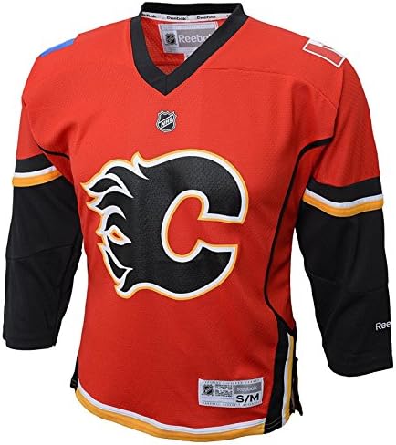 Calgary Flames Boş Kırmızı NHL Çocuklar 4-7 Ev Çoğaltma Jersey