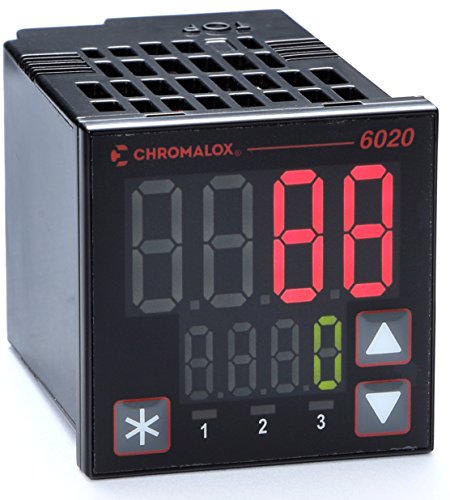 Chromalox 307643 20 Serisi 1/16 DIN Sıcaklık Kontrol Cihazı, 6020-SR001 SSR / Röle, 24 VDC / AC + %10 / - %15, AC 50/60 Hz