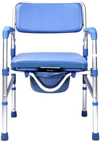 XLTFZY duş sandalyesi Duş Tezgah Tuvalet Küvet Taşınabilir Yüksekliği Ayarlanabilir Sandalye, mobil Başucu Komodin Sandalye,