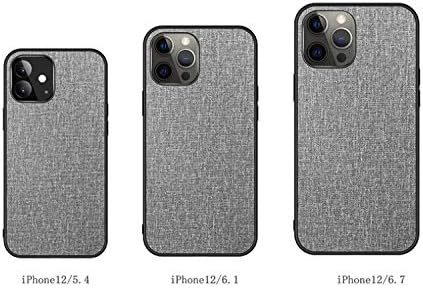 Omorro için iPhone 12 Slim Case Erkekler için, dahili Görünmez Ultra-İnce Metal Plaka Manyetik Araç Montaj ile Çalışmak Kumaş