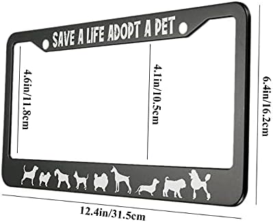 oFloral bir Hayat Kurtarmak bir Pet Kabul Alüminyum Alaşım Plaka Çerçevesi Siluetleri Köpekler çeşitli Uygulanabilir ABD Standart