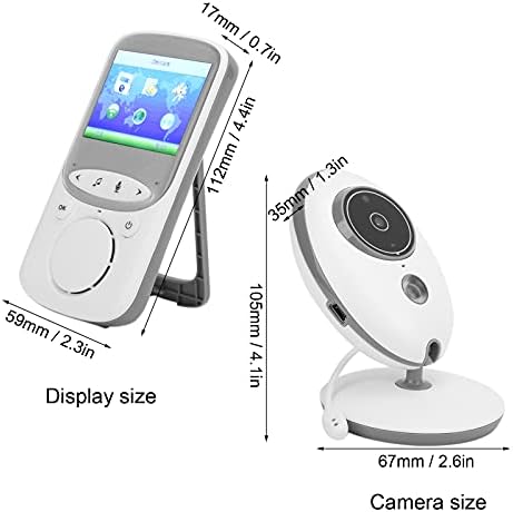 Deryang bebek izleme monitörü Güvenlik Kamerası, İki Yönlü İnterkom Kablosuz Renkli LCD Ekran Bebek Güvenlik Kamerası Otomatik