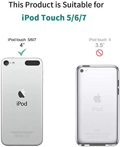 iPod Touch 7 Kılıf, Dokunmatik 6/5 Şeffaf Kılıf, AİRWEE Çift Katmanlı Şeffaf Kılıf ile Sert PC TPU Darbeye Tampon Kapak için