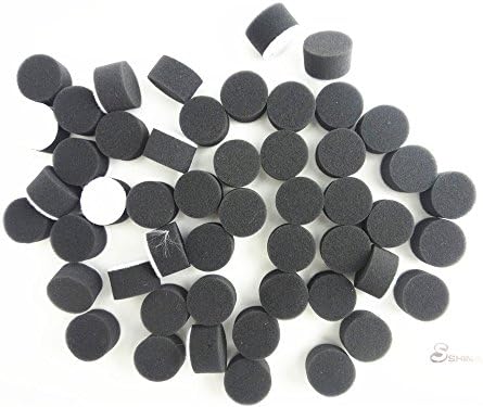 SHINA 50 Pcs 1 inç 25mm Siyah Yüksek Lehçe Parlatma Tampon Ped Kiti için Elektrikli Araba Parlatıcı (Siyah)