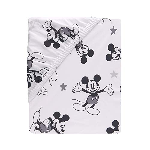 Kuzular ve Sarmaşık Büyülü Mickey Mouse Pamuklu Gömme Beşik Levha-Beyaz, Disney
