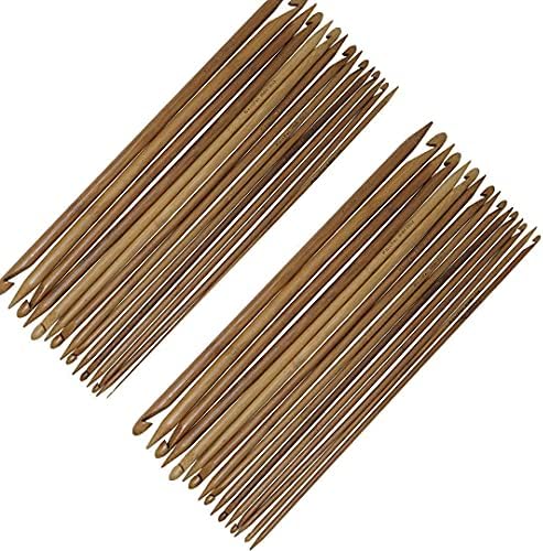 KnitPal 14-inç Bambu Örgü Cro-İğneler Seti, Handi-Aracı Tığ Hooks, Paket Tasarrufu 15 % üzerinde 16 ABD Boyutları: 0-17 (2-12mm)