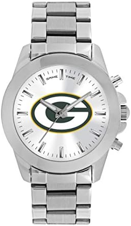 NFL Green Bay Packers Paslanmaz Çelik Saat-Oyun Zamanına Göre Nakavt Serisi-Büyük Logo