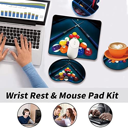 Mouse pad + Coaster + Fare Bilek Dinlenme Destek Seti, ergonomik Fare Bilek Dinlenme Bellek Köpük ile, Rahat ve Hafif, dizüstü