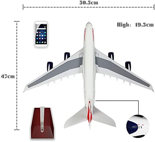 JYSXAD Uçak Modeli 1:160 led ışık ile A380 Model Uçak Diecast Model Havacılık Uçak Modeli Dekorasyon veya Hediye için