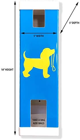 Köpek Atıkları ve Çöpleri için BlueTube Torba Dispenseri / Satın Alınacak Torba Yok / Temiz Geri Dönüştürülmüş Torbalar Kullanır