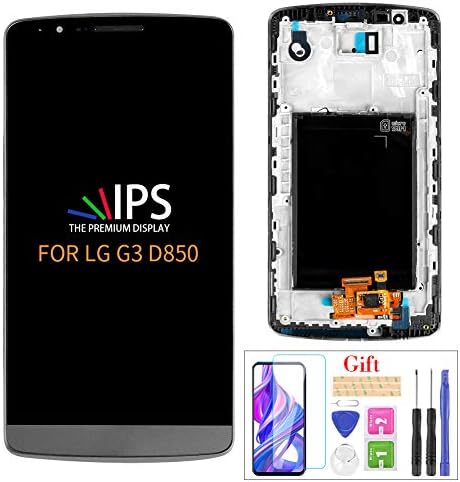 LG G3 D850 LCD Ekran Ekran Değiştirme ile uyumlu,LG G3 D850 D851 D855 VS985 LS990 Ekran LCD Panel Onarım Parçaları Kiti, Temperli