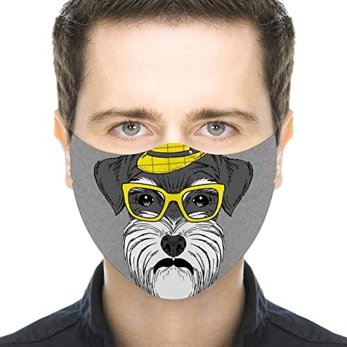 Yüz maskeleri hayvan karikatür köpek yeniden kullanılabilir toz geçirmez yüz maskesi yetişkin erkekler kadınlar için 1 ADET