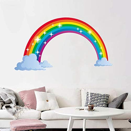 SSYongxıa Renkli Gökkuşağı Duvar Çıkartması,Bulut Duvar Sticker,Renkli Yıldız Duvar Sticker Çocuk Odası Dekor Hediye için, DIY