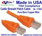 Made in USA, (140 Ft), Cat5e Ethernet Patch Kablosu - RJ45 Bilgisayar Ağ Kablosu - (UL cm ve %100 Bakır. 24AWG, 50u Altın Kaplama)