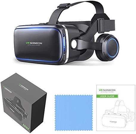 Cep Telefonu için VR Kulaklık, Mobil Oyunlar ve Filmler için Kulaklık ile Ayarlanabilir 3D VR Gözlük, Uyumlu 4.7-6.53 inç Ekran
