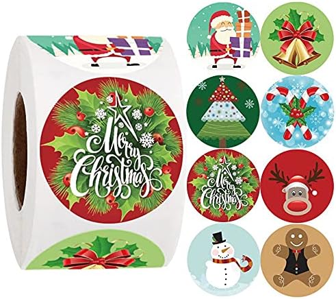 Kitcheblest Merry Christmas El Yapımı Etiket Kart Kutusu Paketi Santa Teşekkür Ederim Etiket Sızdırmazlık Çıkartmalar Düğün Parti