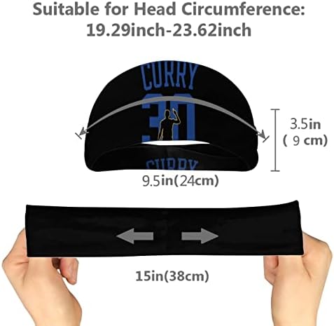 Golden State Basketbol Curry Koşu Bandı Erkekler Kadınlar için, Unisex Hairband Kaymaz Egzersiz Ter Bantlari, nem Esneklik Spor