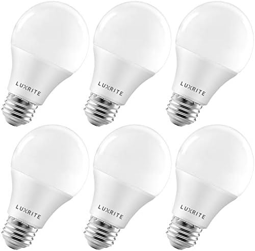 Luxrite A19 LED Ampul 75W Eşdeğer, 1100 Lümen, 5000K Parlak Beyaz, Kısılabilir Standart LED Ampuller 11W, Kapalı Fikstür Anma,