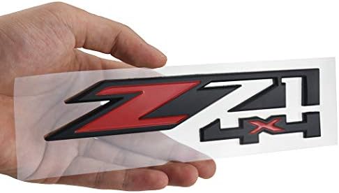dgea Siyah Kırmızı Z71 4X4 Çamurluk Ön Kapı Amblem Tabela fit ıçin GMC Sierra (1 adet Set)