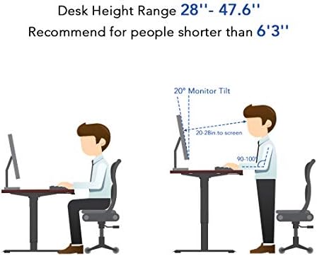 Flexispot EC1 Elektrikli Yüksekliği Ayarlanabilir Masa, 48x30 İnç, Sit Standı Masa Tabanı Ev Ofis Masası Stand up Masası Ayakta