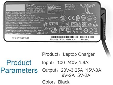 65 W USB-C Güç Kaynağı Laptop lenovo için şarj cihazı ThinkPad p52s t480 t480s t580 t580p p53s t590 t490s t490 t495 t495s X1