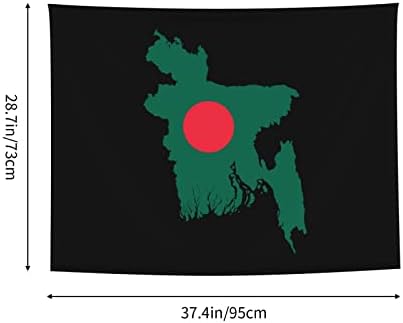 Bangladeş bayrağı Haritası 100 % Polyester Goblen Solmaz Makine Yıkanabilir duvar halısı 28.7 in*37.4 in duvar asılı dekorlar