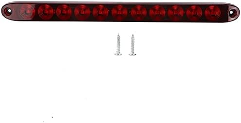 Fren lambası, 12 V 11 LED Fren Dönüş kuyruk lambası Kırmızı Polikarbonat Lens Çubuğu Şerit Şekli ABS + Polikarbonat Işaretleyici