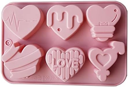 Aşk Kalp Şekilli Silikon Kalıp Çikolatalı Kek Pişirme Kalıp Pişirme Araçları El Yapımı Sabun Mum Kalıp sevgililer Günü Dekoratif