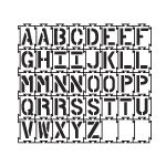 Quadra-Lock Birbirine Mektup Şablon Seti | 6 inç Mektup Şablonlar / Kaldırım ve Duvar İşaretleri için Boya Şablon Mektupları