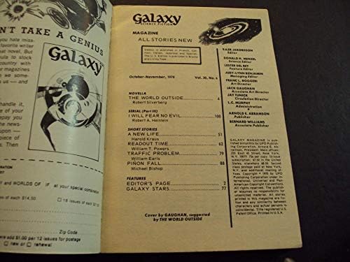 Galaxy Ekim / Kasım 1970 Silverberg, William Powers tarafından Dışarıdaki Dünya