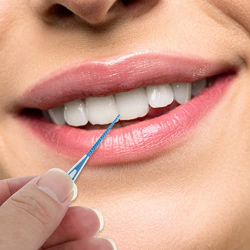 Healıfty 48 Pcs Diş Telleri Fırça Yumuşak Diş Arası Kürdan ile Ipi Kafa Diş Pensesinde Plastik Oral Kürdan Temizleyiciler için
